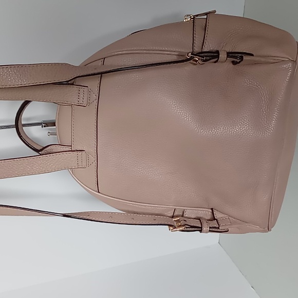 Michael Kors Pebble Leather Backpack - Blush Beige- Medium - Picture 2 of 14